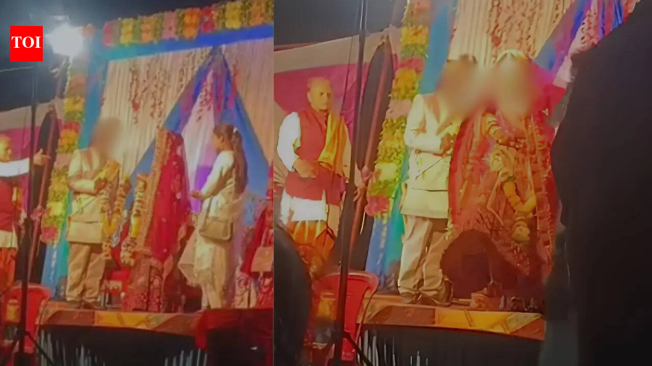 Wedding drama: Bride garlands lover instead of groom, runs off stage; guests left stunned