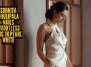 Sobhita Dhulipala stuns in pearl white pankou-knotted blouse and dhoti pants
