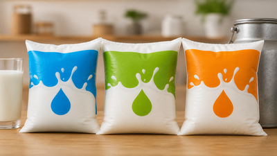 Why milk packets in India have blue, green and orange colours