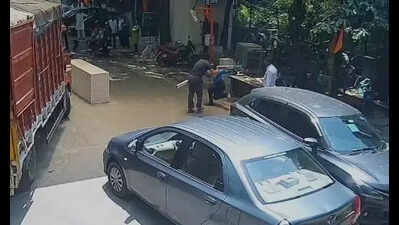 Man stopped from leaving society over dues, smashes gate with car, assaults guard