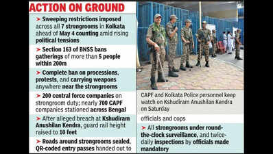 For 72 hours, no-go zone 200m from 7 counting centres in city