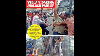 Vidarbha statehood activists detained during ‘Black Day’ protest on Maha Day
