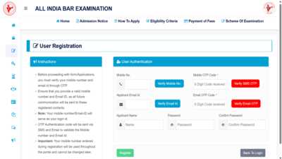 AIBE 21 application correction window 2026 closes today at allindiabarexamination.com; direct link here