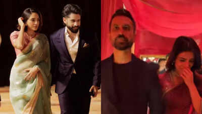 Ex-couple Naga Chaitanya, Samantha Ruth Prabhu attend same Hyderabad wedding with partners- Watch VIDEO
