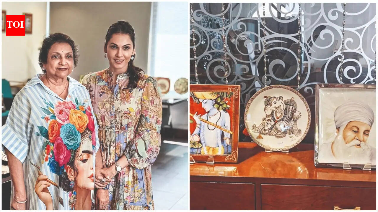 Isha Koppikar curates Mumbai exhibition celebrating her mother’s porcelain art journey