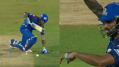 IPL 2026 | Tilak Varma's Rs 28,000 watch falls off after shot goes wrong - viral video
