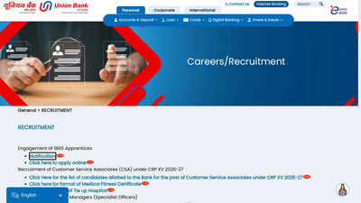 Union Bank of India apprentice recruitment 2026 underway for 1865 vacancies; check details and direct link here