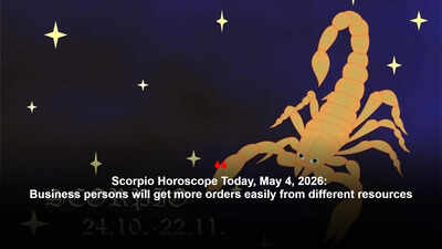 Scorpio Horoscope Today, May 4, 2026: Business persons will get more orders easily from different resources – The Times of India