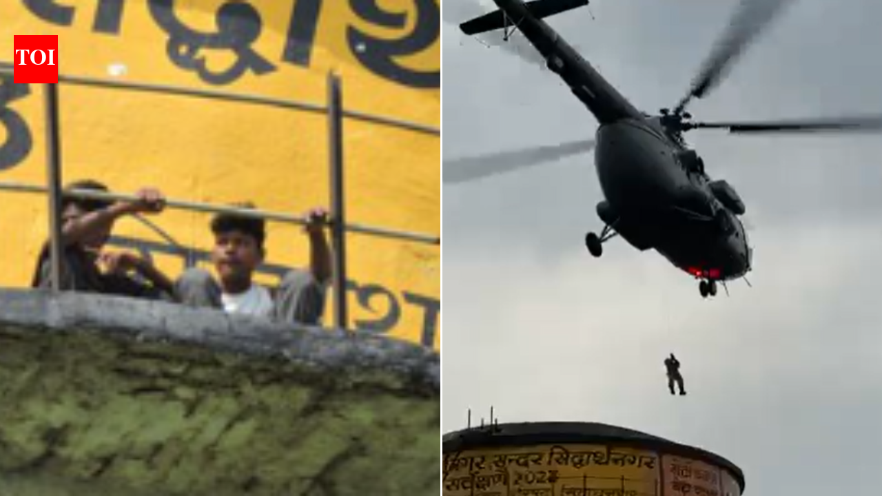 UP water tank tragedy: One dead, two hurt while filming reel; IAF chopper rescues stranded kids