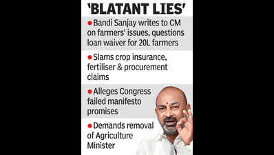 Govt failed to distribute fertilisers, says Bandi; slams agriculture min