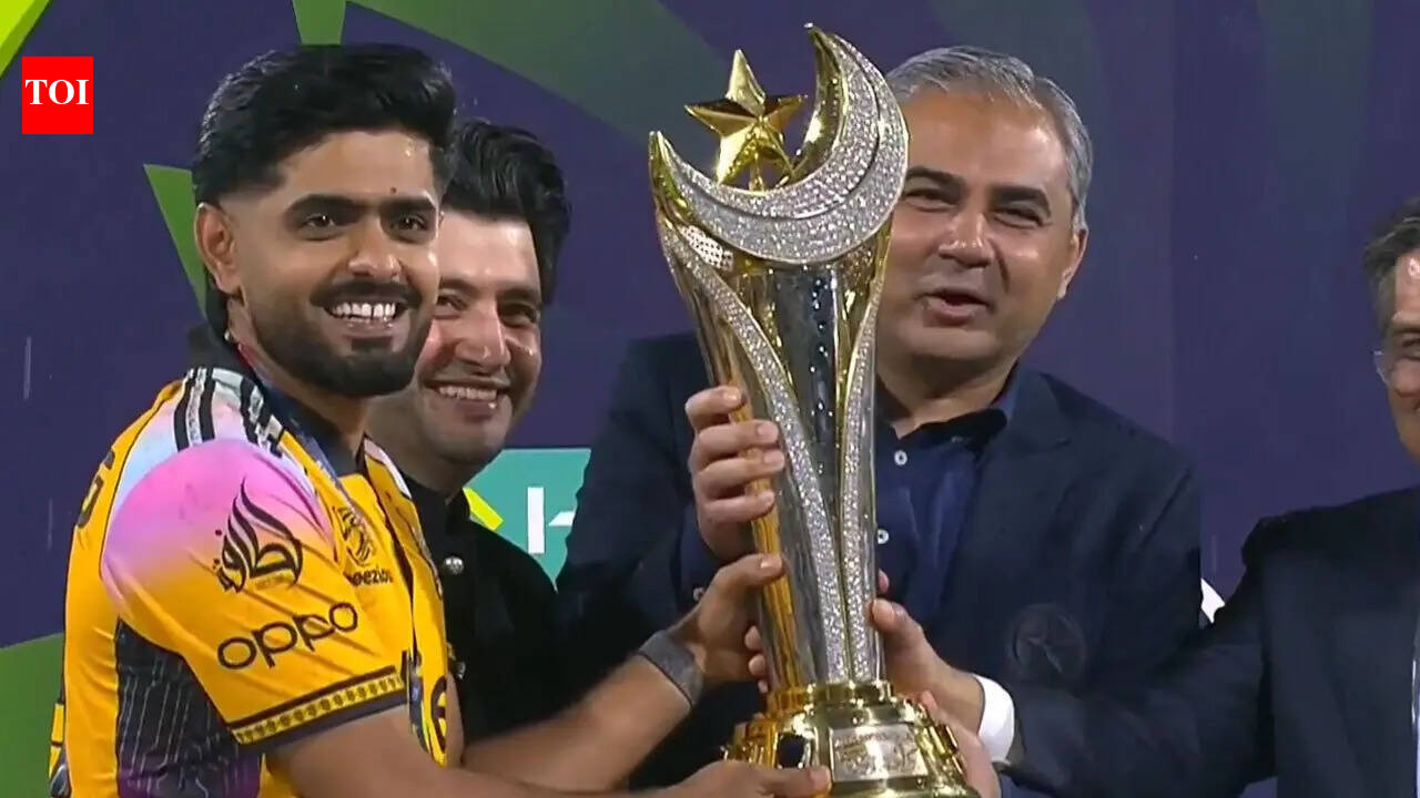PSL final: Mohsin Naqvi hands trophy as Babar Azam lifts first T20 title as captain