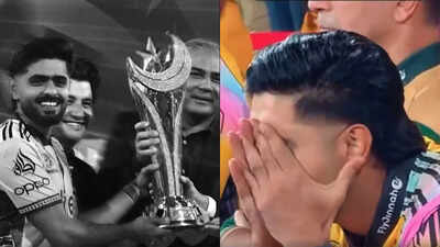 Emotional Babar Azam holds back tears in dugout after PSL title win - Watch