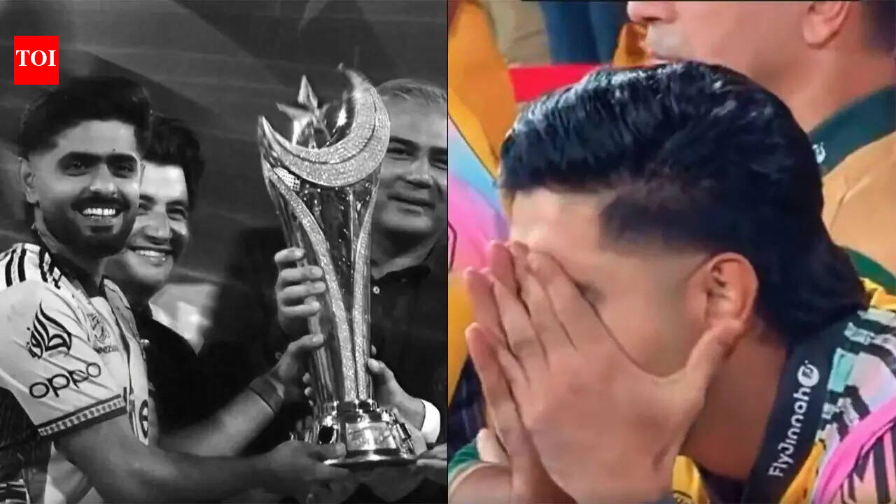 Emotional Babar Azam holds back tears in dugout after PSL title win - Watch
