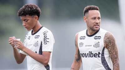 Neymar slaps and pushes Brazilian legend son Robinho jr during ugly altercation after a training session at Santos