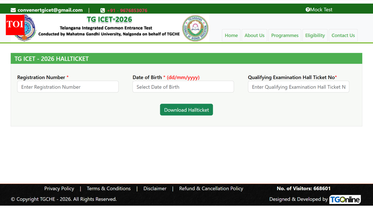 टीएस ICET 2026 हॉल टिकटicet.tgche.ac.in पर जारी: एडमिट कार्ड डाउनलोड करने के लिए सीधा लिंक यहां