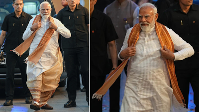 PM Modi dons traditional Bengali panjabi and dhuti as BJP marks historic West Bengal win