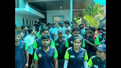 Jaipur traffic marshals protest pay dues, sudden removal issue