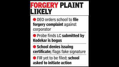 DEO probe finds newly elected Cong corporator’s school LC to be ‘forged’