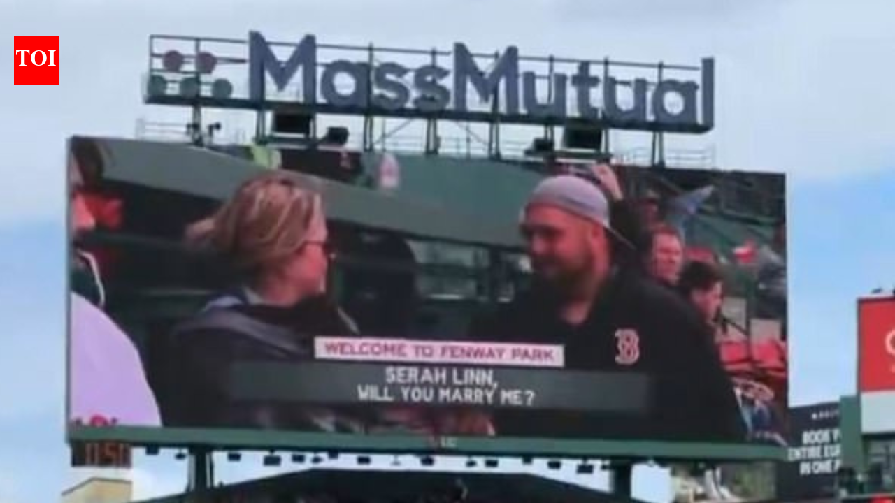 Boston Red Sox fan Douglas faces awkward twist as Fenway Park proposal to Serah Linn stuns crowd