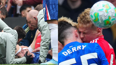 Jesse Derry rushed to hospital after scary head clash with Zach Abbott during Chelsea vs Nottingham Forest match