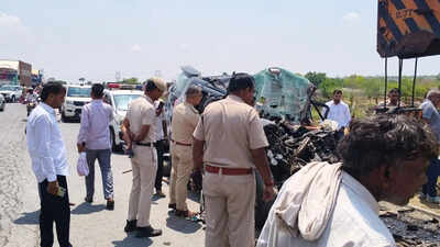 4 UP cops among 5 killed in high-speed SUV crash on KMP Expressway in Nuh