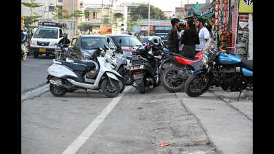Nowhere to walk: Pedestrians wade through traffic on Sahastradhara Road