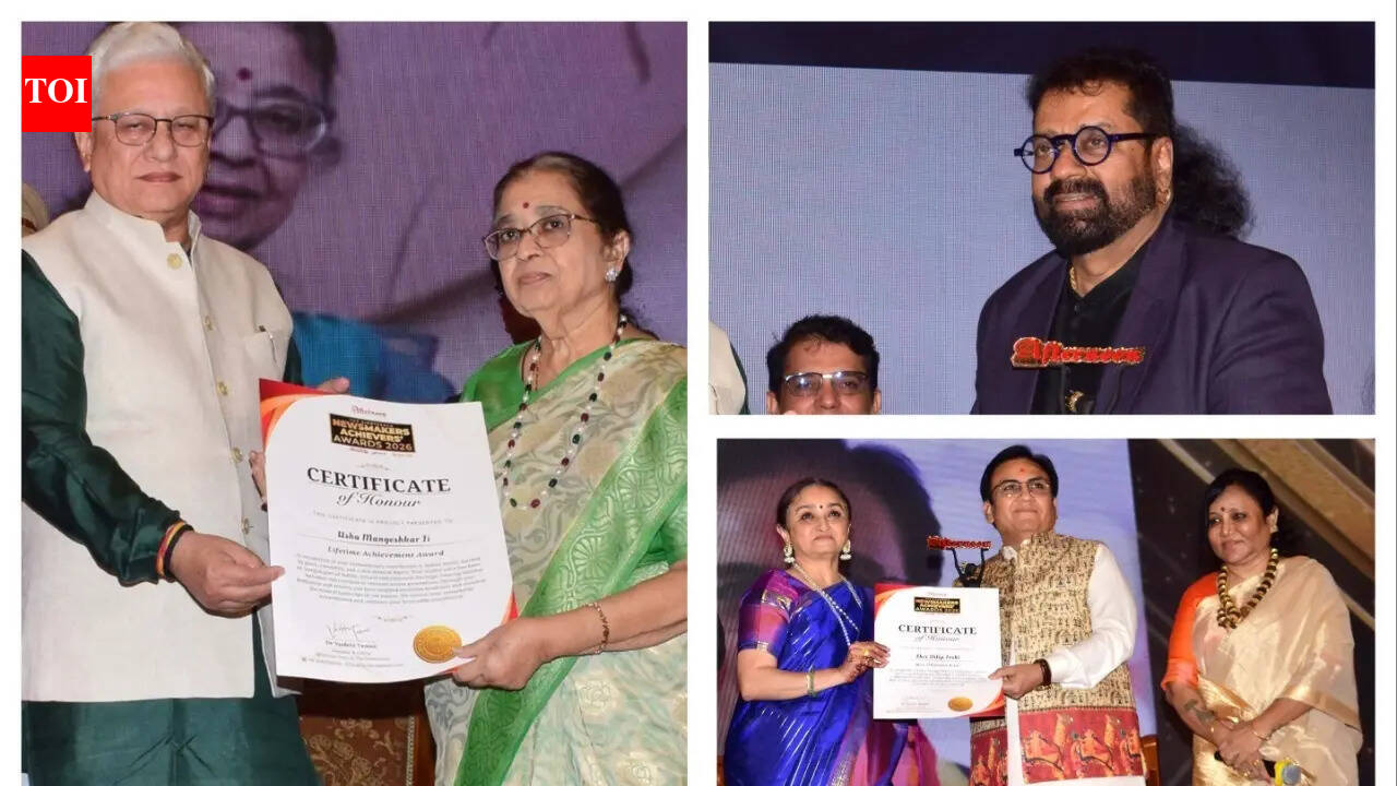 Usha Mangeshkar, Hariharan, Dilip Joshi and many other celebs honoured at Newsmakers Achievers Awards 2026