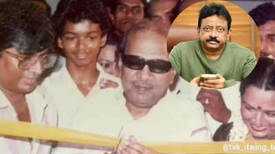 రామ్ గోపాల్ వర్మ దళపతి విజయ్‌కి శుభాకాంక్షలు తెలుపుతూ అరుదైన పాత ఫోటోను పంచుకున్నారు; యువకుడు విజయ్ దివంగత సీఎం కరుణానిధితో కలకలం రేపింది