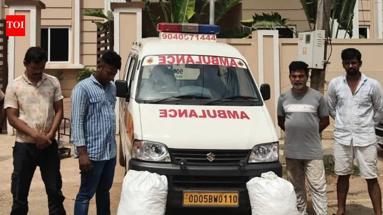 4 running ambulance service for smuggling ganja arrested