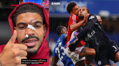 Horror on the pitch: Nottingham Forest star posts gruesome head injury after Chelsea win