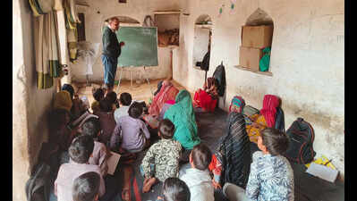 Classes in field, cowshed, chaupal: When schools don’t have a building