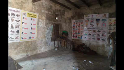 Classes in field, cowshed, chaupal: When schools don’t have a building