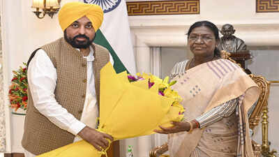 Bhagwat Mann meets President Murmu, seeks action on 6 ex-AAP MPs