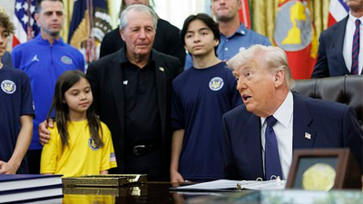 Donald Trump's unexpected advice to young girl's volleyball dream grabs attention at Oval Office event