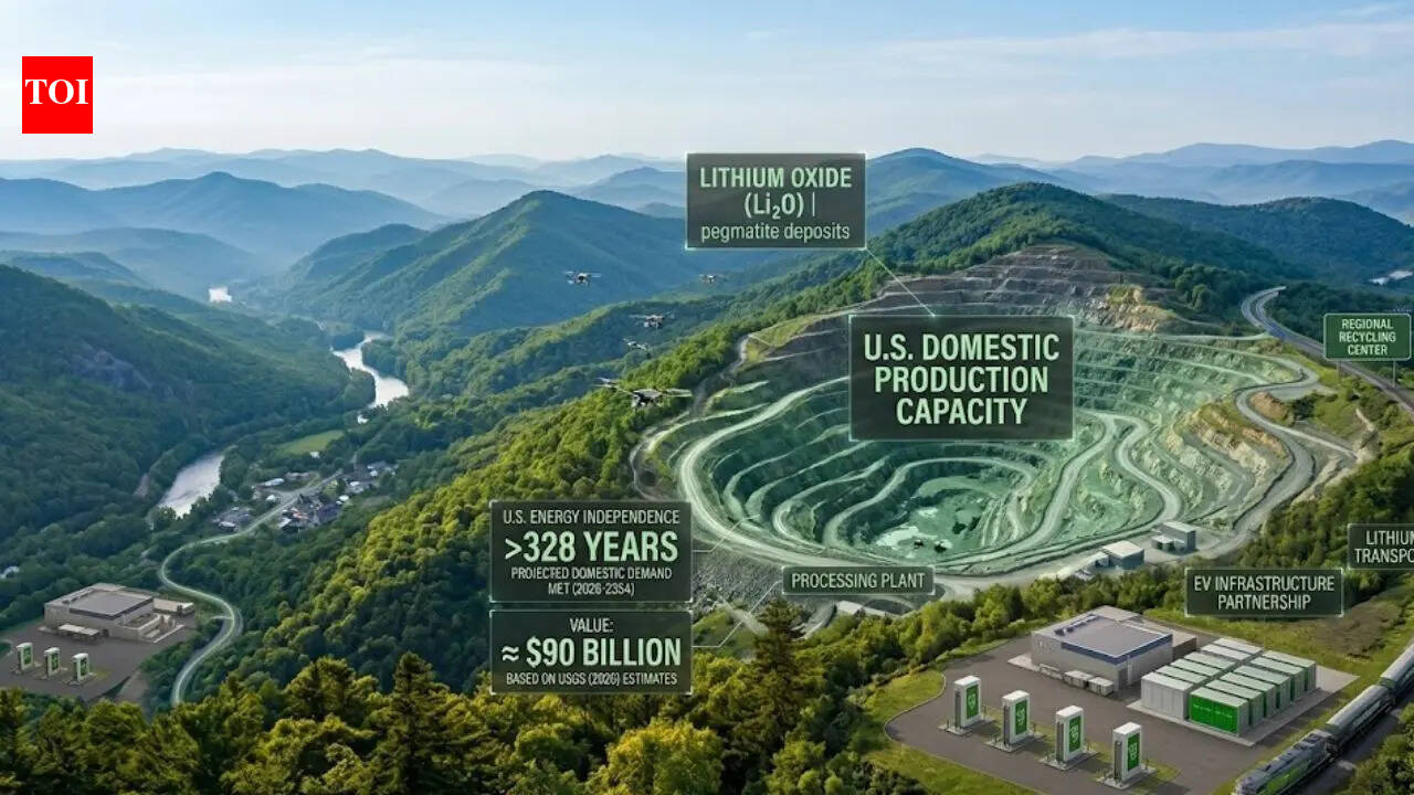 2.3 million metric tons of lithium hidden beneath the Appalachian Mountains could power the US for centuries: Study