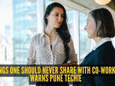 Never share THESE 5 things with your colleagues: Pune techie warns about the mistakes that can ruin your career