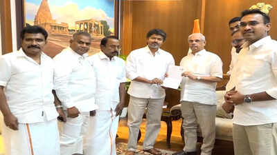 TVK Chief Vijay Meets Tamil Nadu Governor Congress Backs Vijay's CM Bid | Watch