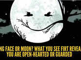 Optical illusion personality test: Smiling face or moon? What you see firt reveals if you are open-hearted or guarded in relationships