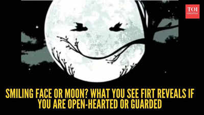 Optical illusion personality test: Smiling face or moon? What you see firt reveals if you are open-hearted or guarded in relationships