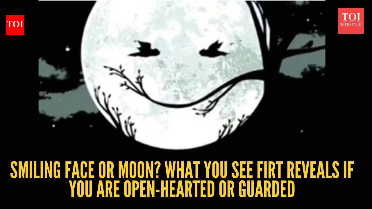 Optical illusion personality test: Smiling face or moon? What you see firt reveals if you are open-hearted or guarded in relationships