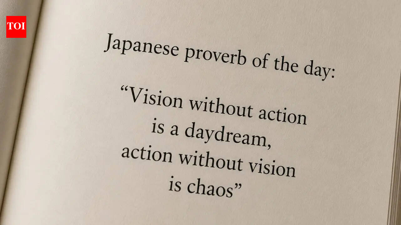 Japanese proverb of the day: “Vision without action is a daydream, action without vision is chaos” — understanding balance, direction, and meaningful progress