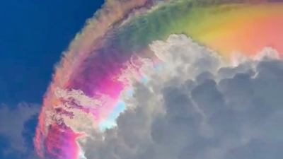 Stunning 'rainbow clouds' spotted over Indonesia: Scientists explain the rare phenomenon