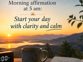 Morning affirmation at 5 am: Start your day with clarity and calm