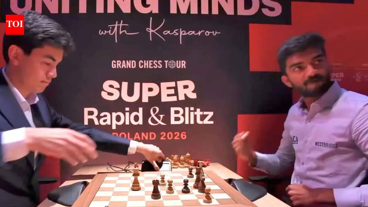 Rare! Gukesh celebrates emotionally after beating Sindarov - Watch