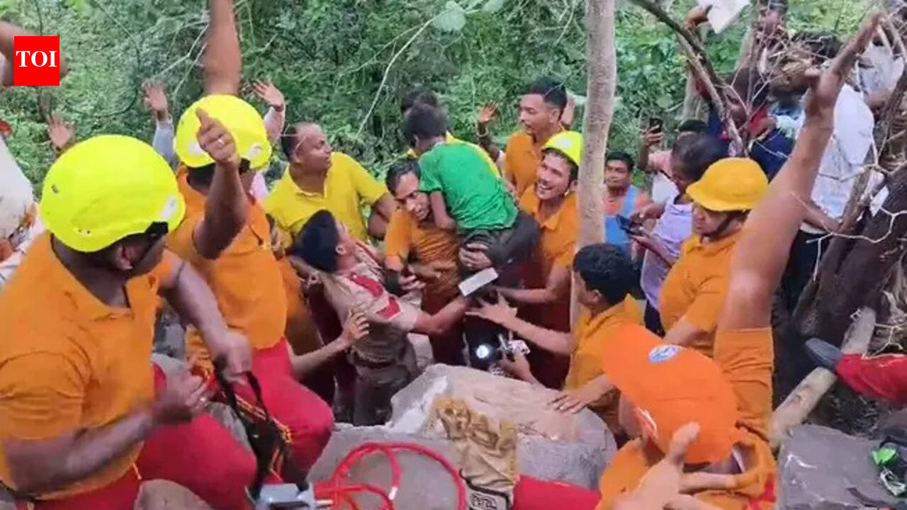 Firemen dodge python, bees to rescue teen trapped in jungle rocks in 6-hr ops