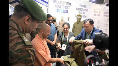 Yogi visits defense exhibition, applauds home‑grown tech