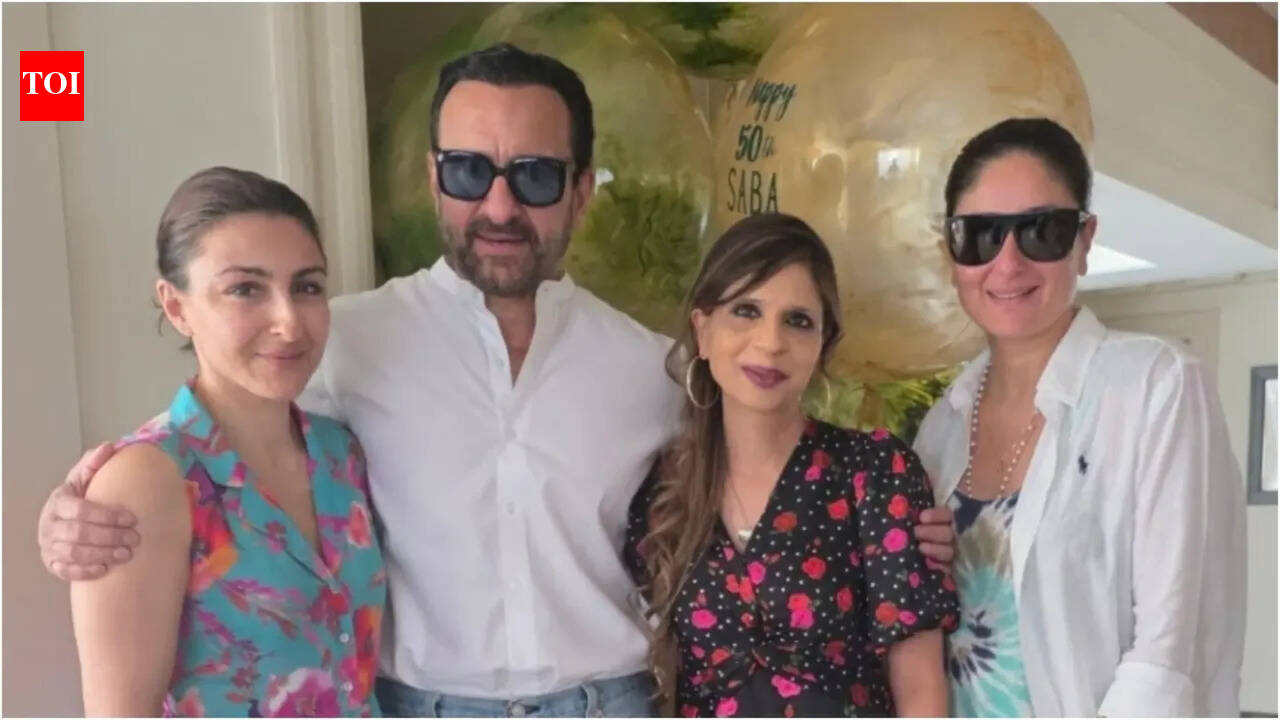 Saif Ali Khan and Kareena Kapoor Khan attend Saba Pataudi's intimate 50th birthday bash – see inside pics