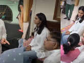 VIDEO: Allu Aravind, Sneha Reddy meet Sritej&rsquo;s family