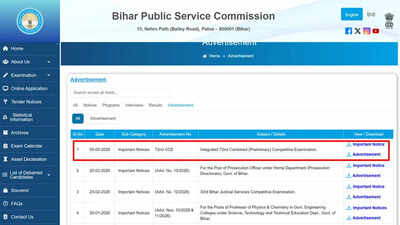 BPSC 72nd CCE 2026 applications open as Bihar revises 1186 vacancies; apply here