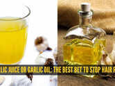 Garlic oil or garlic juice: Which one is better to stop hair fall?